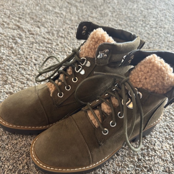 New Time and tru green combat boots size 6 - Picture 1 of 5